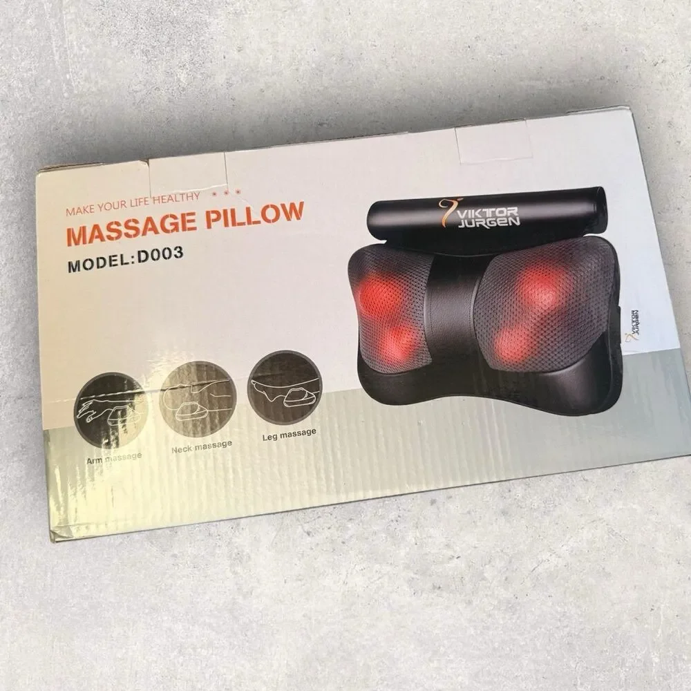 VIKTOR JURGEN Neck Massage Pillow Shiatsu Deep Kneading Shoulder Back an…